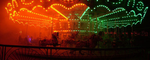 The merry go round during Fright Night. Photo: #1 Cochran's Blog. 